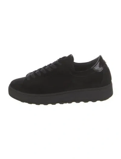 Pre-owned Philippe Model Velvet Sneakers In Black