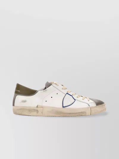 Philippe Model Vintage Mixage Low Top Sneakers In White