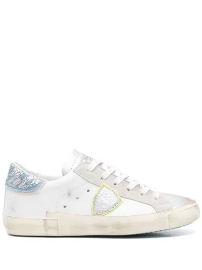Philippe Model White Lace Up Sneakers