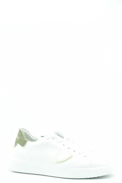 Philippe Model White Leather Sneakers