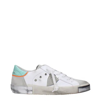 Philippe Model White Leather Sneakers
