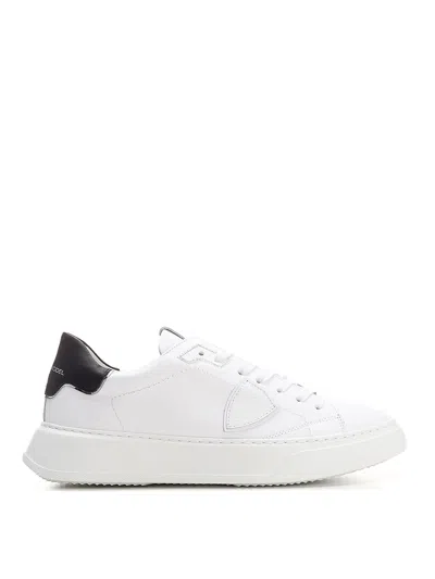 Philippe Model White  Sneakers With Black Heel Tab