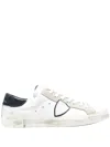 Philippe Model Distressed Effect Low-top Sneakers In White