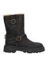Philippe Model Woman Ankle Boots Black Size 7 Leather In Brown