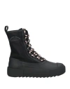 Philippe Model Woman Ankle Boots Black Size 7 Leather, Textile Fibers In Black