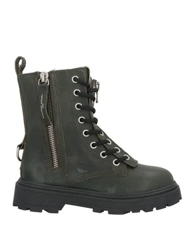 Philippe Model Woman Ankle Boots Dark Green Size 7 Calfskin