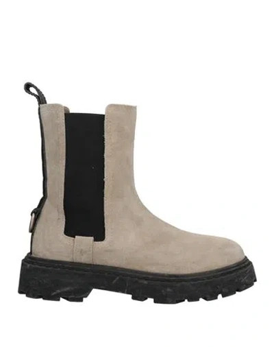 Philippe Model Woman Ankle Boots Light Grey Size 7 Soft Leather