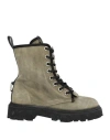 Philippe Model Woman Ankle Boots Military Green Size 6 Soft Leather