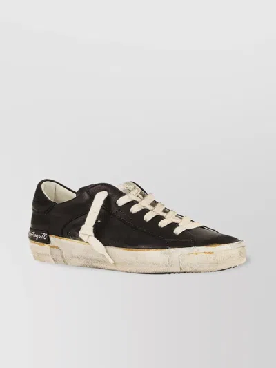 Philippe Model Woman Low Distressed Sneakers Round Toe In Red