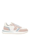 Philippe Model Woman Sneakers Antique Rose Size 7 Leather, Textile Fibers In Pink