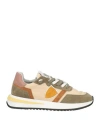 Philippe Model Woman Sneakers Beige Size 7 Leather, Textile Fibers In Beige