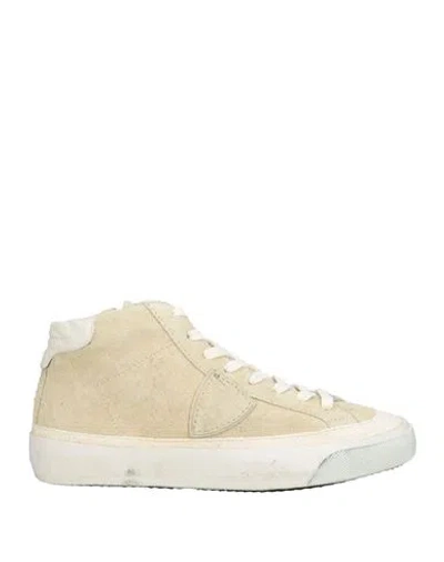 Philippe Model Woman Sneakers Beige Size 8 Leather