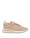 Philippe Model Woman Sneakers Beige Size 9 Leather, Textile Fibers