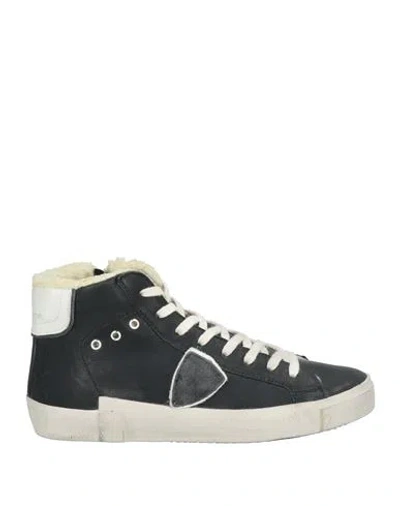 Philippe Model Woman Sneakers Black Size 10 Leather