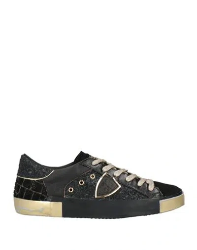 Philippe Model Woman Sneakers Black Size 7 Leather