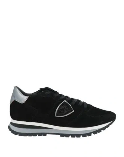 PHILIPPE MODEL PHILIPPE MODEL WOMAN SNEAKERS BLACK SIZE 7 LEATHER