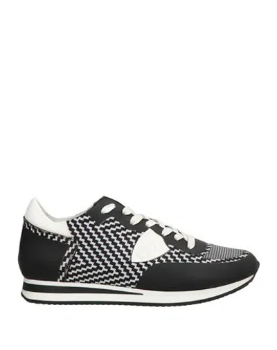 Philippe Model Woman Sneakers Black Size 7 Textile Fibers