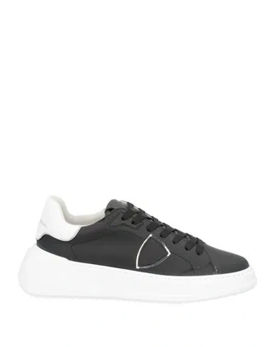 PHILIPPE MODEL PHILIPPE MODEL WOMAN SNEAKERS BLACK SIZE 8 LEATHER