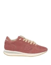 PHILIPPE MODEL PHILIPPE MODEL WOMAN SNEAKERS BRICK RED SIZE 7 LEATHER