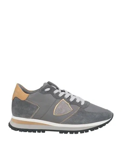 Philippe Model Woman Sneakers Grey Size 10 Leather