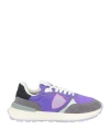 Philippe Model Woman Sneakers Grey Size 7 Leather, Textile Fibers In Grey