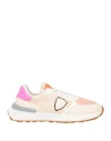 Philippe Model Woman Sneakers Ivory Size 6 Leather, Textile Fibers In White
