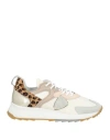 Philippe Model Woman Sneakers Ivory Size 7 Leather, Textile Fibers In White