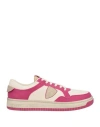 Philippe Model Woman Sneakers Ivory Size 7 Leather, Textile Fibers In White