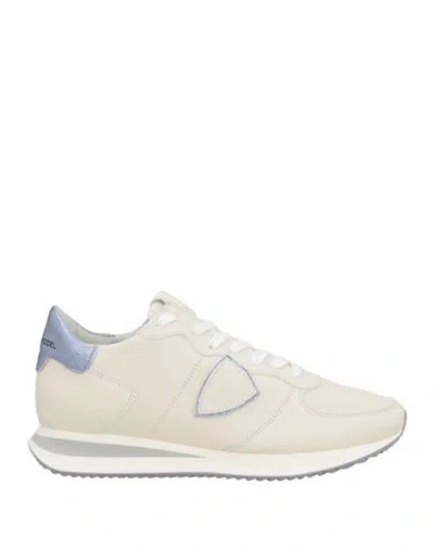Philippe Model Woman Sneakers Ivory Size 8 Leather In White
