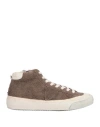 Philippe Model Woman Sneakers Khaki Size 6 Leather In Beige