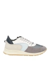 Philippe Model Woman Sneakers Lead Size 7 Soft Leather, Textile Fibers In Grey