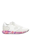 Philippe Model Woman Sneakers Light Grey Size 7 Leather, Textile Fibers In Grey
