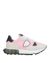 Philippe Model Woman Sneakers Light Grey Size 7 Leather, Textile Fibers In Grey