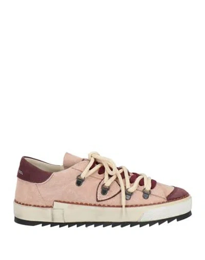 Philippe Model Woman Sneakers Light Pink Size 8 Leather