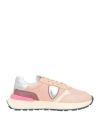 Philippe Model Woman Sneakers Light Pink Size 8 Leather, Textile Fibers In Pink