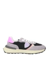 Philippe Model Woman Sneakers Lilac Size 6 Leather, Textile Fibers In Purple