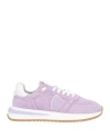 Philippe Model Woman Sneakers Lilac Size 8 Leather In Purple