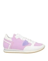 Philippe Model Woman Sneakers Mauve Size 7 Textile Fibers In Purple