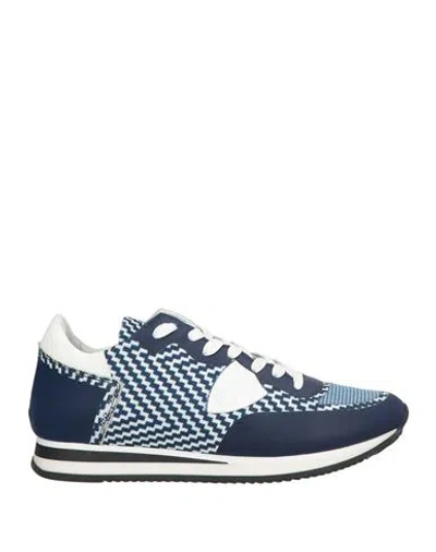 Philippe Model Woman Sneakers Midnight Blue Size 7 Textile Fibers