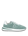 Philippe Model Woman Sneakers Military Green Size 8 Leather