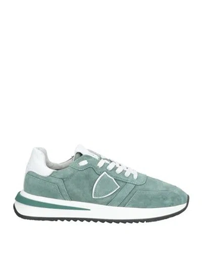 Philippe Model Woman Sneakers Military Green Size 8 Leather