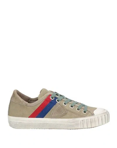 Philippe Model Woman Sneakers Military Green Size 8 Textile Fibers