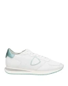 Philippe Model Woman Sneakers Off White Size 6 Leather, Textile Fibers In Off White