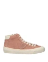Philippe Model Woman Sneakers Antique Rose Size 8 Leather, Textile Fibers In Pink