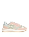Philippe Model Woman Sneakers Pink Size 7 Leather, Textile Fibers In Pink