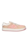Philippe Model Woman Sneakers Pink Size 7 Leather, Textile Fibers In Pink