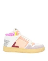 Philippe Model Woman Sneakers Pink Size 7 Textile Fibers, Leather In Pink