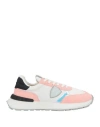 Philippe Model Woman Sneakers Pink Size 7 Leather, Textile Fibers In Pink