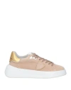 Philippe Model Woman Sneakers Sand Size 11 Leather In Pink