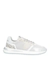 Philippe Model Woman Sneakers Silver Size 11 Leather, Textile Fibers In Transparent